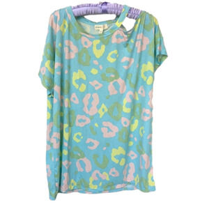 Perfect Peach Pastel Cutout Shoulder XL Top